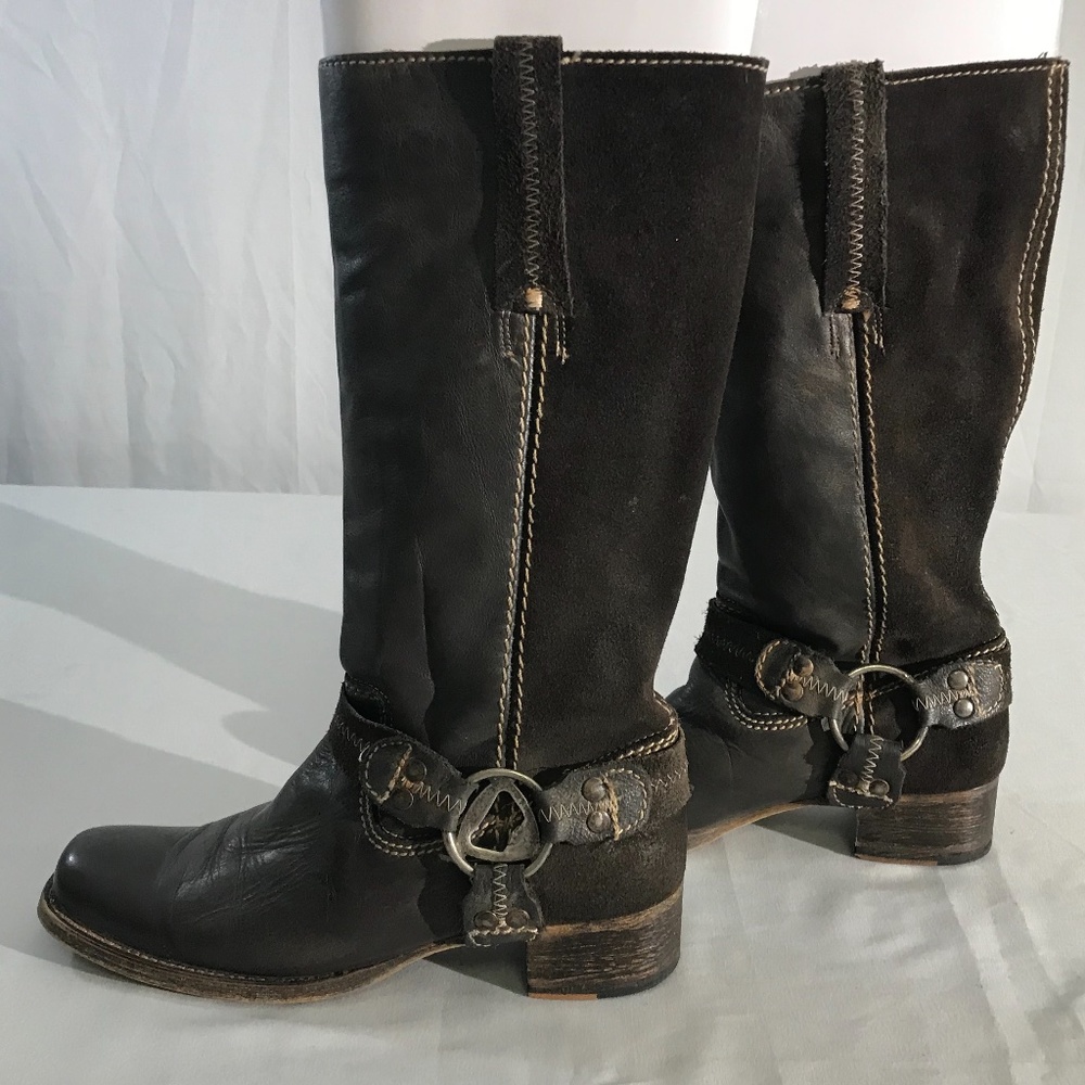 Bed Stu Brown Harness Boot Crafted in Mexico Sz 7